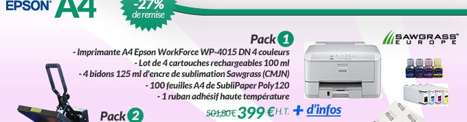 Imprimante A4 + Consommables 399 € H.T.