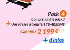 Imprimante A3 + Consommables + 2 Presses + Accessoires 1 799 € H.T..