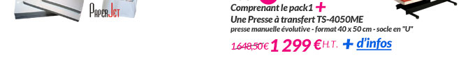 Imprimante A3 + Consommables + Presse 1 299 € H.T..