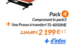 Imprimante A3 + Consommables + 2 Presses + Accessoires 1 799 € H.T..