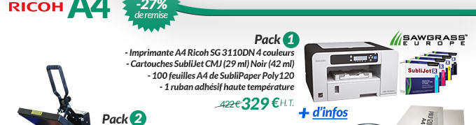 Imprimante A4 + Consommables 399 € H.T.