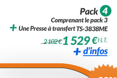 Imprimante A4 + Consommables + 2 Presses + Accessoires 1 599 € H.T..