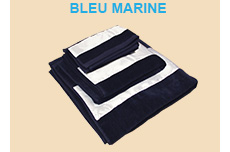 Serviettes de bain bleu marine