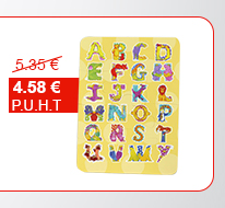 Puzzle en polymère rectangle format 25.7 x 19.2 cm - 48 pièces - 4.58 € H.T. au lieu de 5.35 €