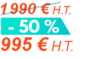 1 990 € H.T. - 50 % = 995 € H.T.