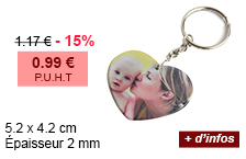 5.2 x 4.2 cm - Épaisseur 2 mm - 1.17 € - 15 % = 0.99 € P.U.H.T - + d'infos
