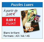 Puzzles Luxes - Blanc brillant - Formats : A3 / A4 / A5 - À partir de 0.69 € H.T. au lieu de 0.95 €