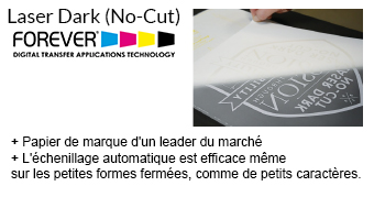 LaserDark (No-Cut) - Papier de marque d'un leader du marché - L'échenillage automatique est efficace même sur les petites formes fermées, comme de petits caractères.