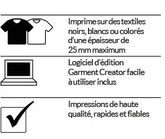 - de 2 minutes pour un tee-shirt couleur