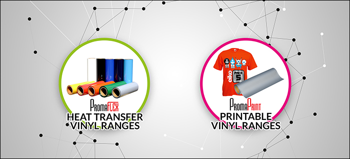 Heat transfer vinyl ranges Promaflex - Printable vinyl ranges PromaPrint
