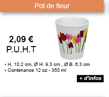 Pot de fleur - 2.09 € P.U.H.T