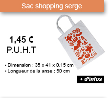 Sac shopping serge - 1.45 € P.U.H.T