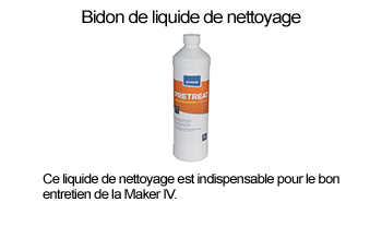 Bidon de liquide de nettoyage