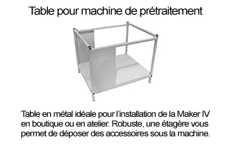 Table poour machine de prétraitement