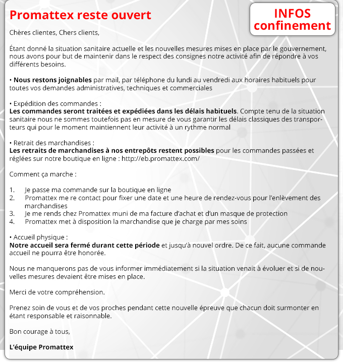 Tous nos produits sont à découvrir sur www.promattex.com - Visitez le site