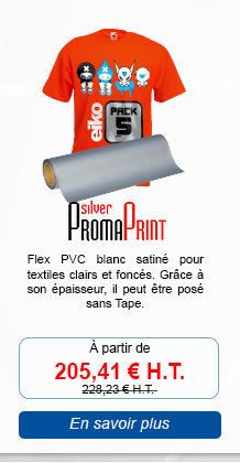 PromaPrint CLEAR PU ONE STEP - Transparent. Imprimé en image miroir pour un transfert rapide sur textiles clairs.