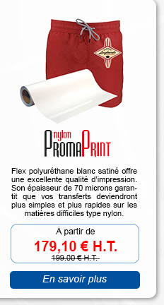 PromaPrint SUBLISTOP - Blanc satiné. Bloque la remontée de sublimation sur polyester coloré.