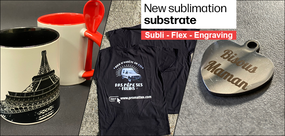 Latest news : Sublimation, Flex, and Engraving are now available at Promattex International !