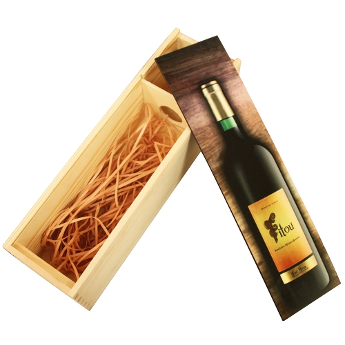 Coffret personnalisable pour bouteille en bois