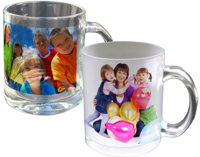 Mugs en verre transparent ou dépoli à imprimer en sublimation