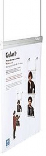Porte-Affiche Suspendu Transparent Pour Magasins - Support De Signalisation PVC Pour Étalages, Expositions, Événements - Format 32x22 Cm