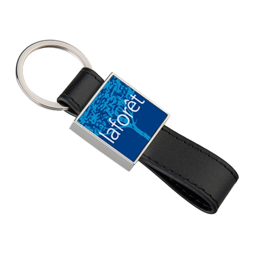 Porte-clés MG Avec Motif Road Runner - Simili Cuir Et Acier Chromé - Impression HD Recto-verso - Dimensions 5.8x3 Cm - Livré Dans Boîte Cadeau