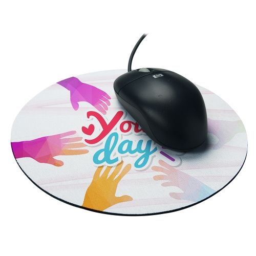 Tapis de souris textile publicitaire sublimation fabriqué en Europe  caoutchouc 2 mm