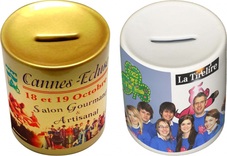 Tirelires or ou blanche pour sublimation