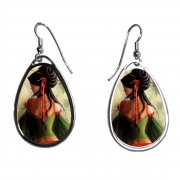 Paire de boucles d'oreilles ovales