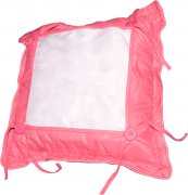 Housse de coussin bouton rose