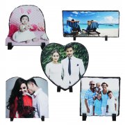 Plusieurs formats blocs ardoise traité surface blanche avec finition brillante
