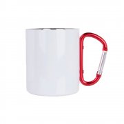 Mug inox blanc 300 ml 10 oz - De face