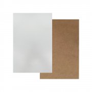 Plaque en bois naturel et blanc