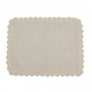Set de table en lin et bord dentelle
