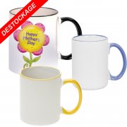 Tasse bicolore anse et liseré