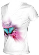 T-shirt col V polyester